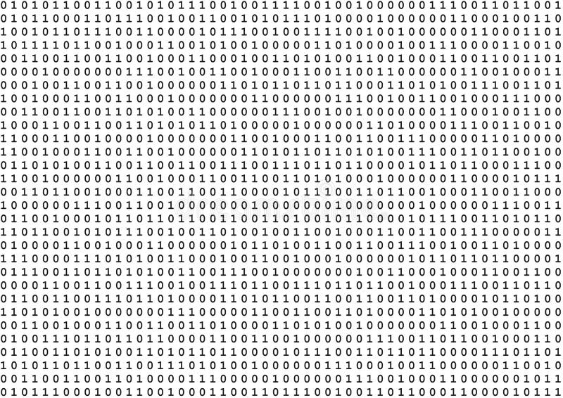 Binair codescherm stock illustratie