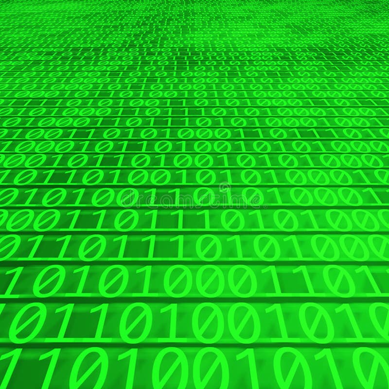An image of green binary code background. An image of green binary code background