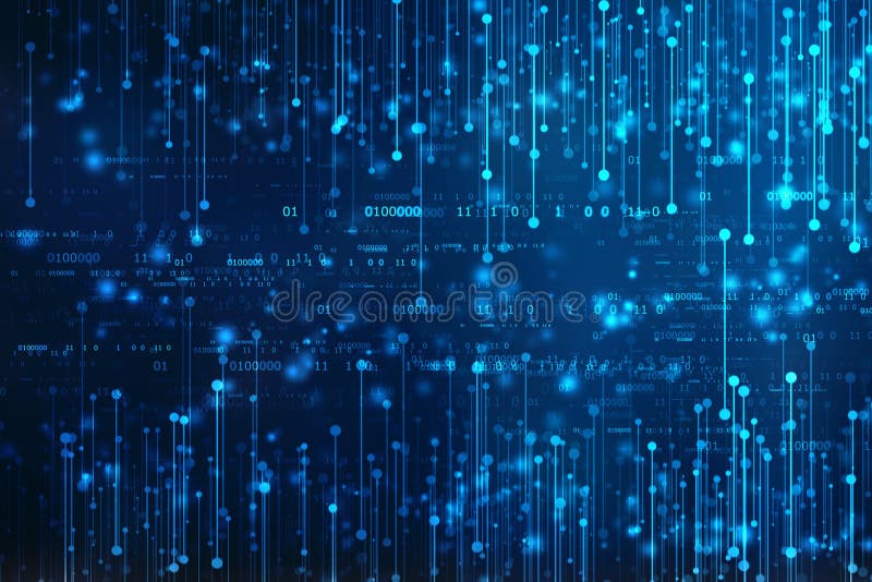 Achtergrond van binaire code, digitale abstracte technologie achtergrond royalty-vrije stock foto