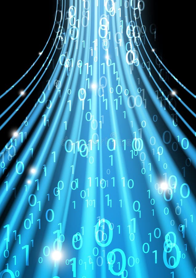 Binary code vector illustration