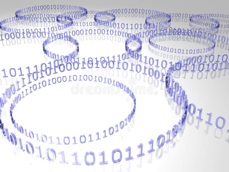 Binary code background stock vector. Illustration of blue - 29620937