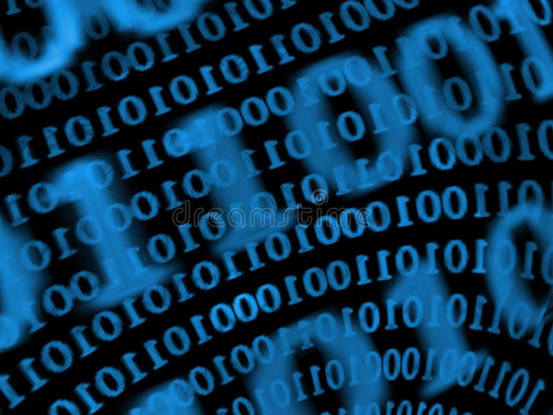 Binary code. In the black background. Binary code map illustrations