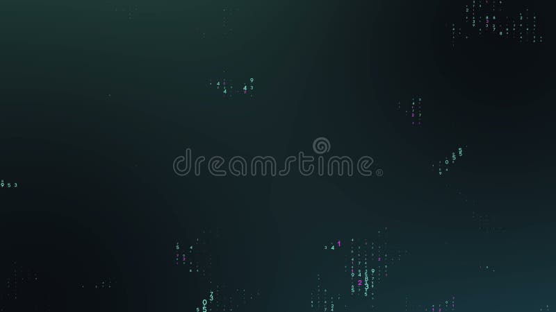 Binary code abstract plexus background. Seamless loop vector illustration