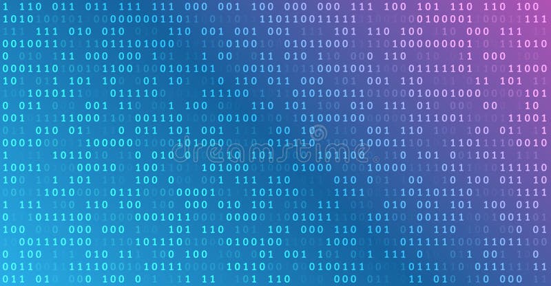 Binary code, artificial intelligence. Program code. Computer background of numbers. Analytics, sorting, structuring, information royalty free illustration