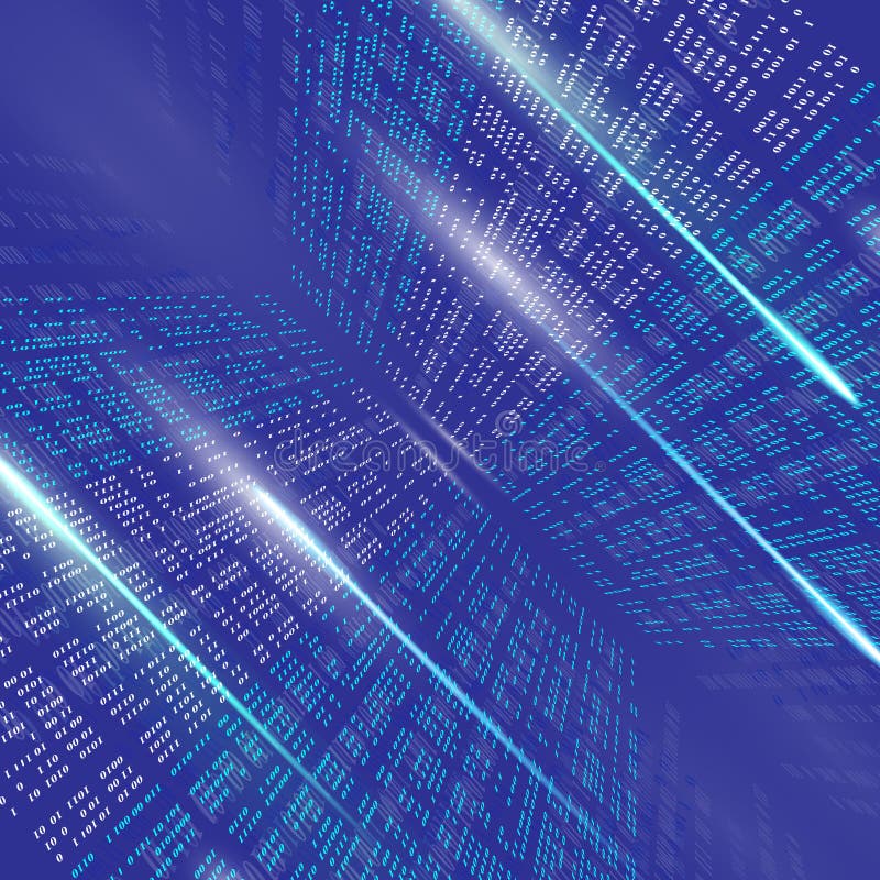 Binary code background abstract illustration vector illustration