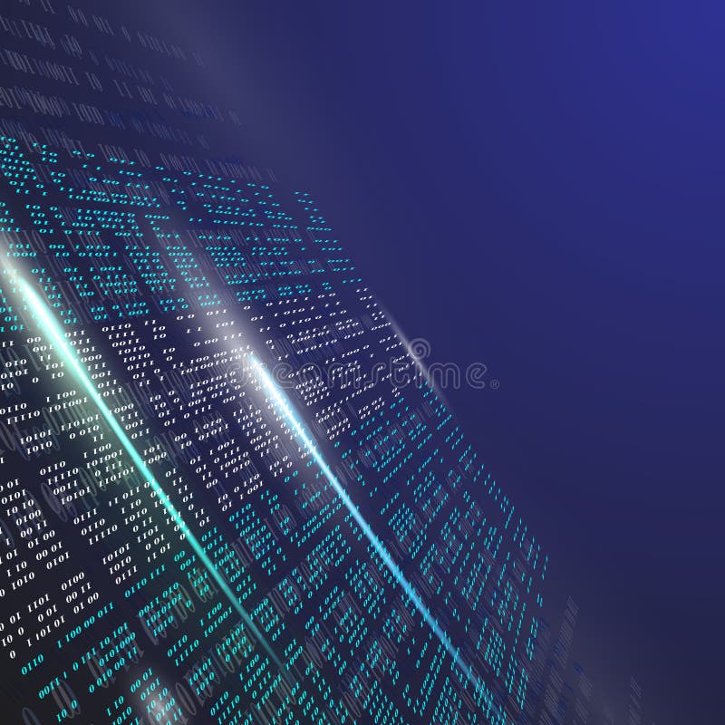 Binary code background abstract illustration vector illustration