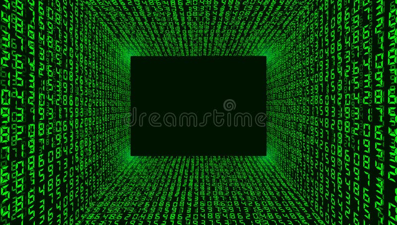 Binary code background abstract vector illustration