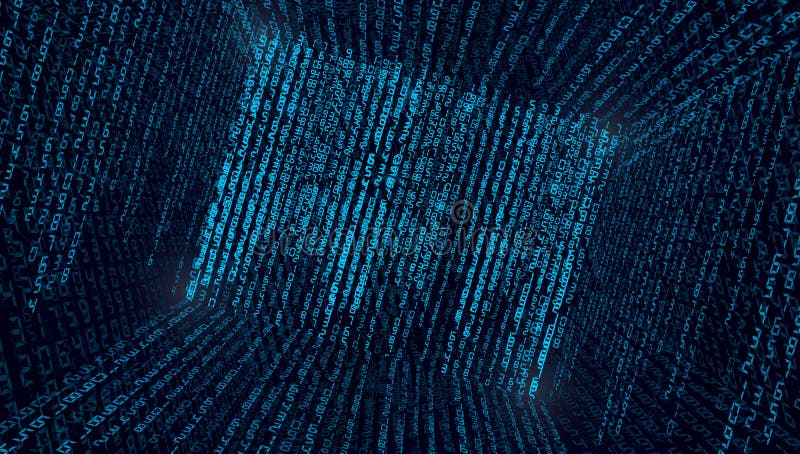 Binary code background abstract royalty free illustration