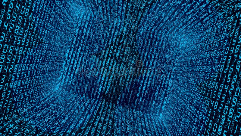 Binary code background abstract vector room matrix