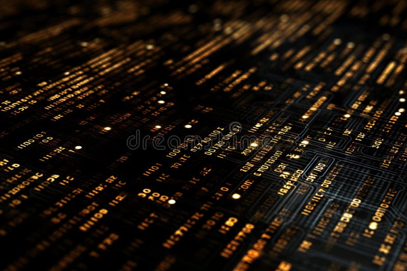 Binary Code Background. Programming and Coding Concept Stock Image ...
