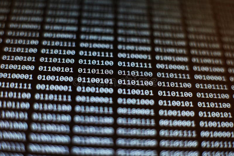 Binary Code Background , Texture with Mathematic Symbols. Numeral ...