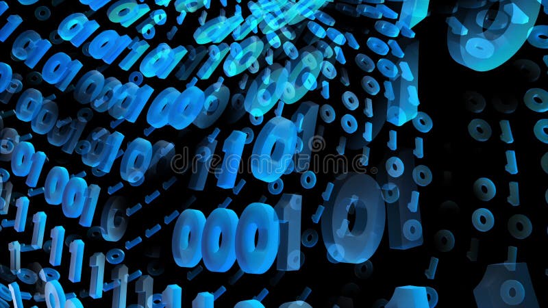 Binary code. Computer generated 3d render. Programming coding computer binary illustrations