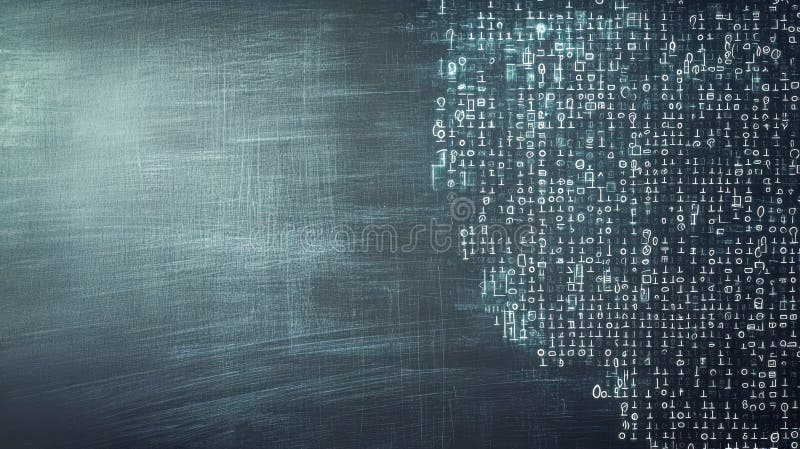 Binary Code on Dark Background Representing Data and Cybersecurity in ...