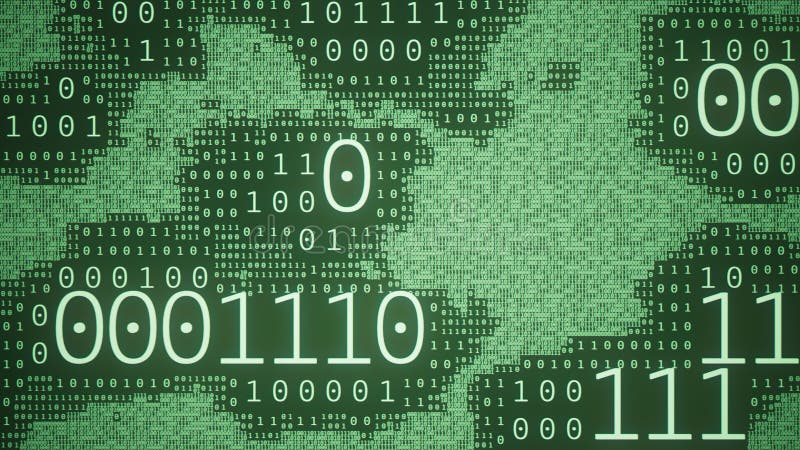 Binary Code Data. Digital Background with 1 and 0 pattern changing. Concept of Technical Programming Technology, AI learning, cloud computing. Computer binary program code video
