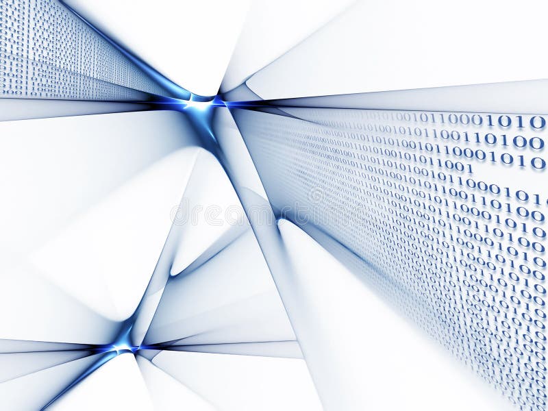 Binary code data flow royalty free illustration