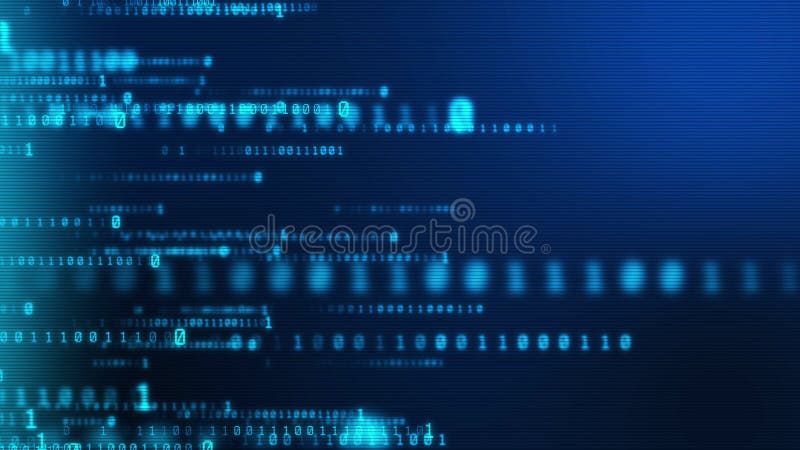 Binary code digital information technology background seamless loop computer generates graphics royalty free illustration