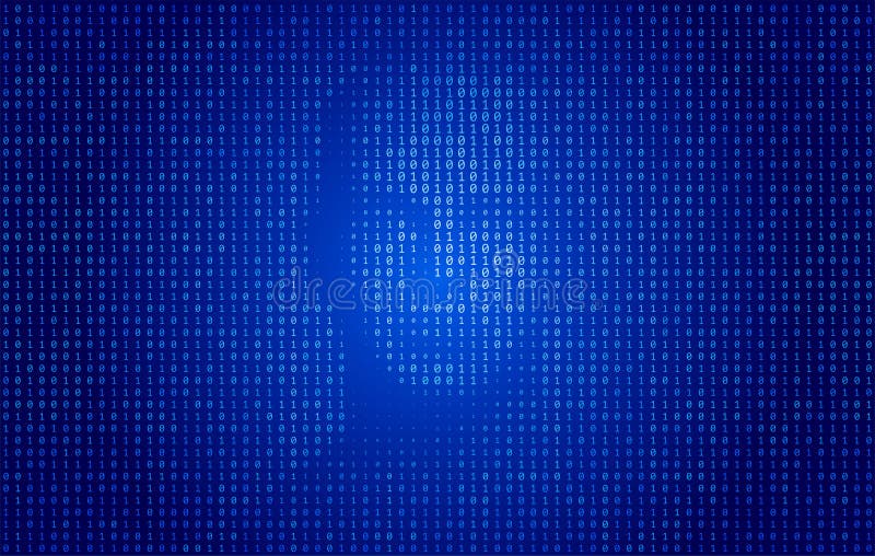 Binary Code face technology concept stock illustration Binary Code face technology concept stock illustration