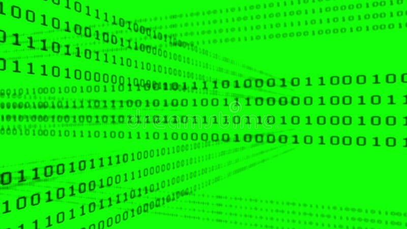 Binary code grid on green background royalty free illustration