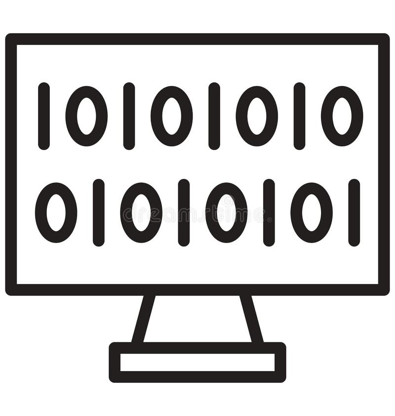 Download Binary Code Color Isolated Vector Icon That Easily Can Be ...