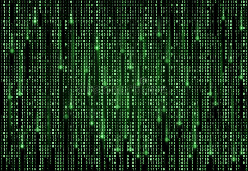 Binary code matrix background, digital technology