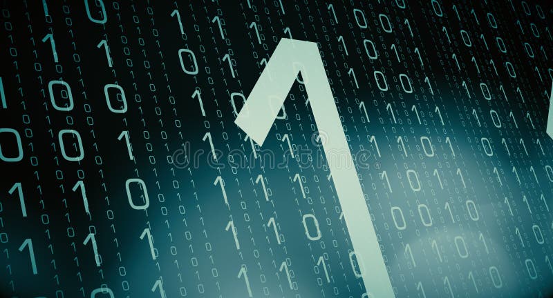 Binary code matrix stock illustration