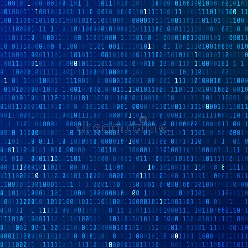 Binary code. Programming encoded information. Technology background. Stream of zeros and ones. royalty free illustration