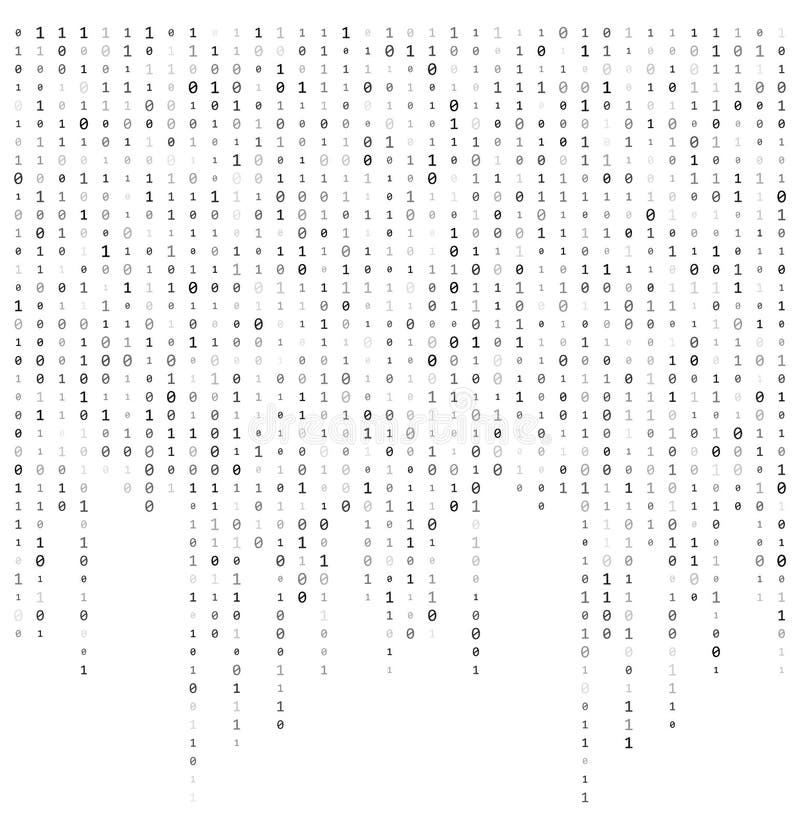 Binary code stream background data vector design stock illustration