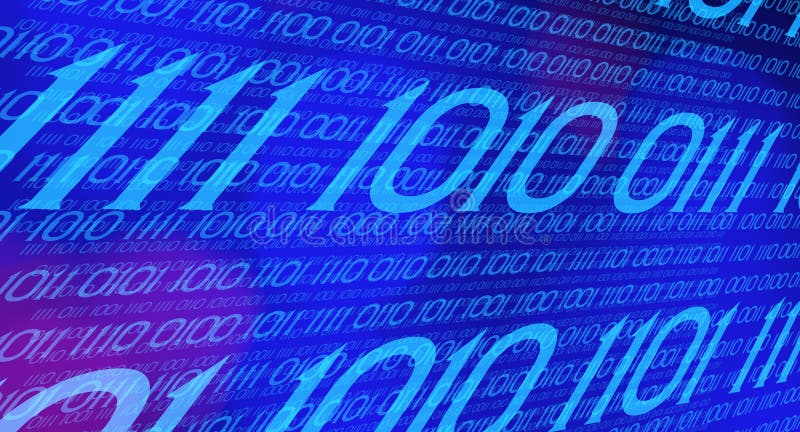 Binary code torrent stream royalty free illustration