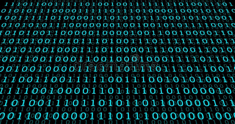 Binary code transformation, network search stock illustration