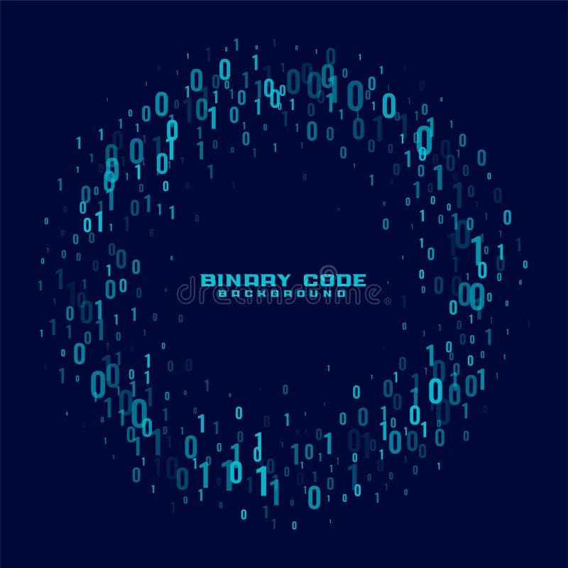 Binary code web algorithm tech background design. Vector. Software binary code vectors