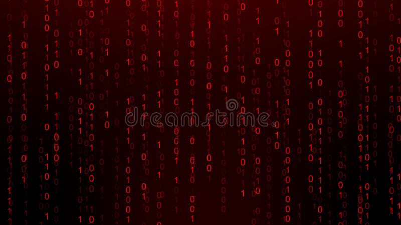 Binary Code. Zeros and Ones in the Form of a Map of the World Stock ...