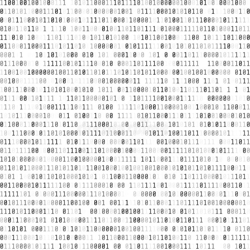 Binary Computer Code. Digital Data Stream. Abstract Matrix Background. Cyber security. Hacker concept. Vector stock illustration