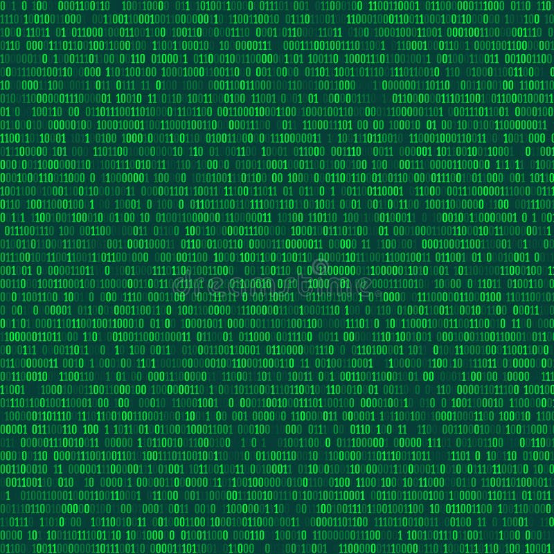 Binary Computer Code Repeating Vector Background Illustration ...