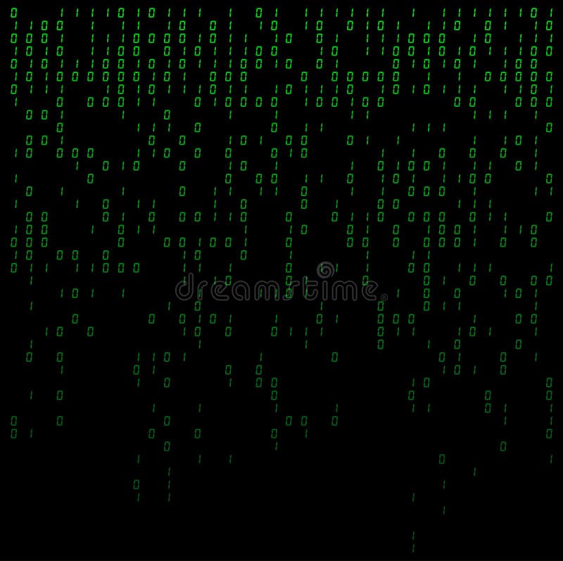 0,1 Digits Vector Wallpaper. Green Binary Code on Black Background. Digital  Matrix Abstract Technology Illustration. Stock Vector - Illustration of  internet, coding: 61554327