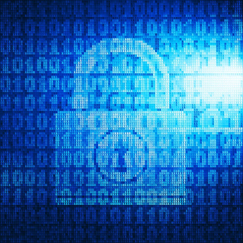 Binary lock stock illustration