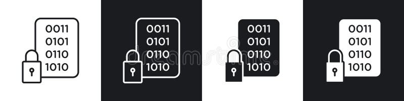 Binary Lock icon royalty free illustration