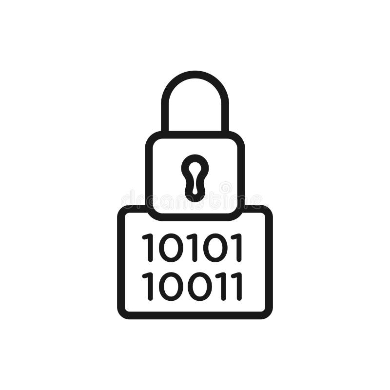 Binary Lock icon royalty free illustration