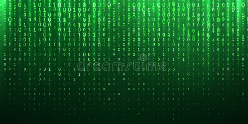 Binary Matrix Code Green Abstract Background Stock Vector - Illustration of  backdrop, cyber: 123249507