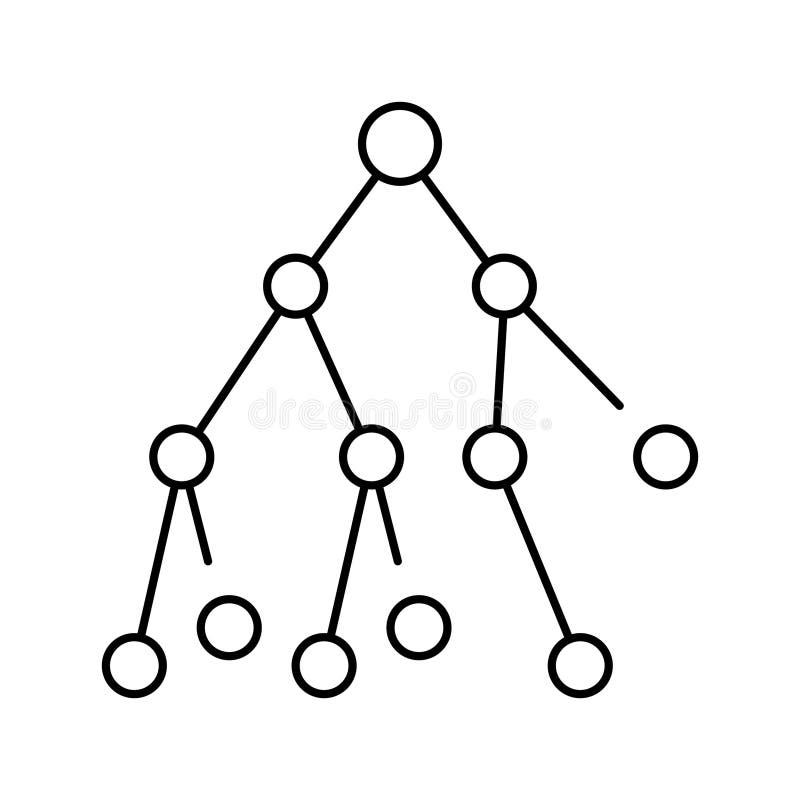 Binary search algorithm line icon vector illustration vector illustration