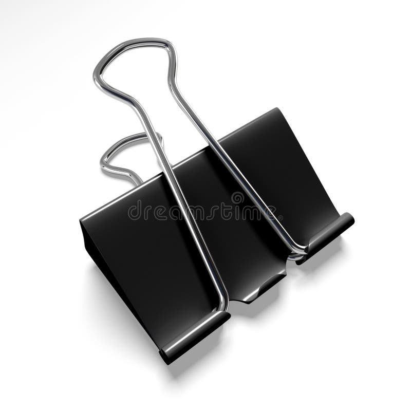 Binder clip stock illustration. Illustration of supplies 34119773