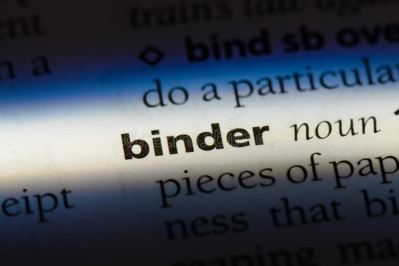 Binder stock image. Image of page, printed, english 114404835