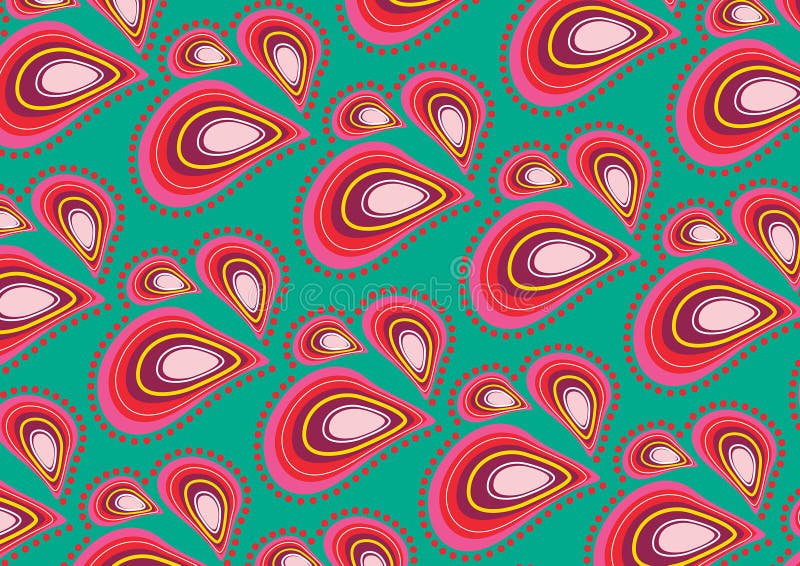 Bindi rosa sobre padrão verde ilustração royalty free