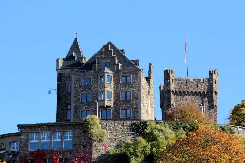 Bingen-Schloss Klopp, Rheinland-Pfalz, Deutschland lizenzfreie stockfotografie Bingen-Schloss Klopp, Rheinland-Pfalz, Deutschland lizenzfreie stockfotografie