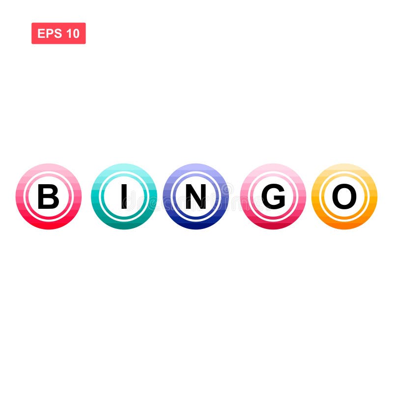 Bingo Ball Vector Isolated Colorful 3 Editorial Photography