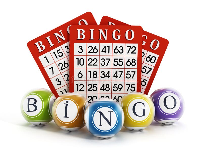 Bingo balls and cards stock illustration. Illustration of entertainment - 48637865