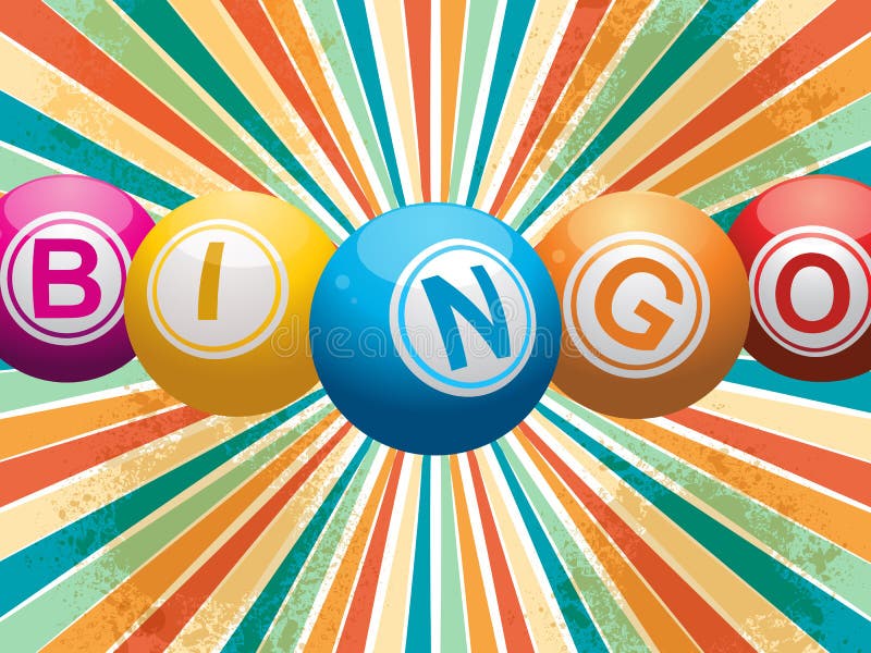 Bingo Balls Showing Luck at Lottery Stock Illustration Illustration