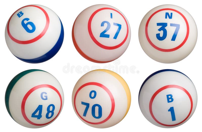 6 Bingo-Bälle lizenzfreie abbildung 6 Bingo-Bälle lizenzfreie abbildung