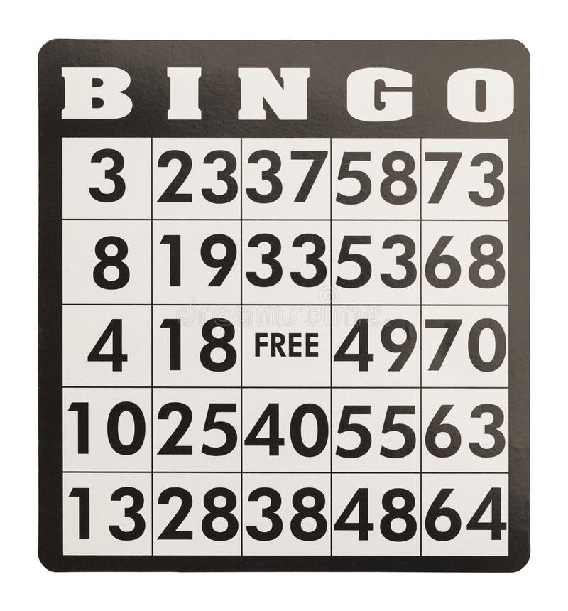 Bingo Card stock photo. Image of covering, games, gaming 50355926