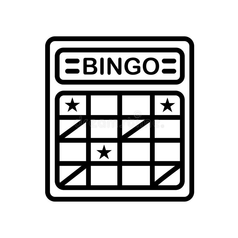 Bingo Card Icon Isolated on White Background Stock Vector Illustration of vector, gamble