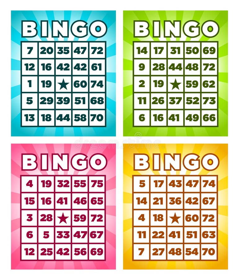 Bingo Cards stock vector. Illustration of color, green - 30344025